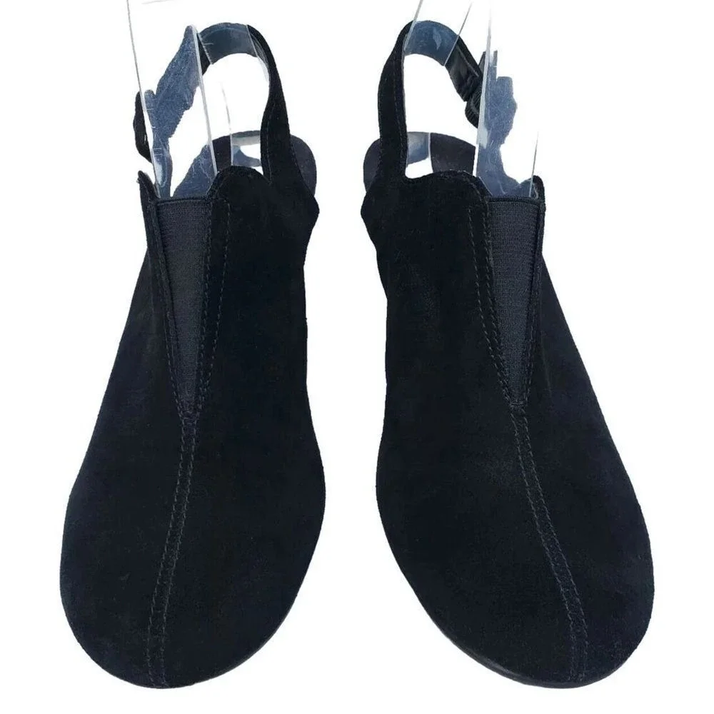Aerosoles black suede mules Sling Bk‎ Heel Shoes Size 7